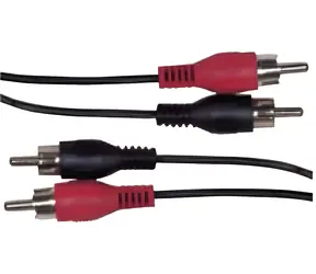 Schwarzer Schwaiger Audio-Anschlusskabel / 2x Cinch - 2x Cinch / 10 m