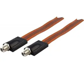 Schwaiger Fensterdurchführung für Koaxialkabel / Tülle / F-Typ / flach / 17 cm