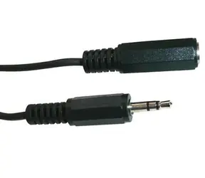 Schwaiger schwarzes Verlängerungskabel / 3,5-mm-Klinkenstecker (M) - 3,5-mm-Klinkenstecker (F) / 5 m