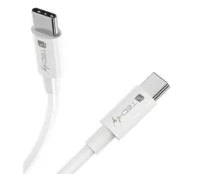 Techly ICOC-MU4-20G240W2 weiß / USB-C-Kabel / USB 4.0 Gen 2 x 2 / 20 Gbit/s / PD 240 W / 2 m