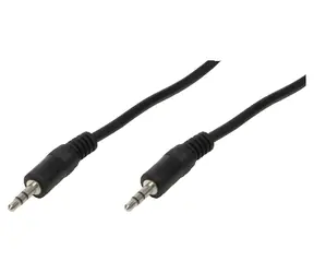 LogiLink Audiokabel, 3,5-mm-Klinkenstecker, schwarz / Audiokabel / 3,5-mm-Klinkenstecker - 3,5-mm-Klinkenstecker / 5 m