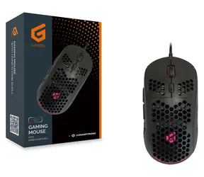Conceptronic DJEBBEL schwarz / Gaming-Maus / USB-A / 6400 DPI / 6 Tasten / RGB-LED