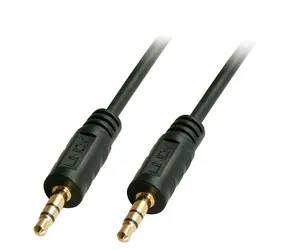 Lindy Black / Audiokabel / 3,5-mm-Klinkenstecker - 3,5-mm-Klinkenstecker / Stereo / vergoldete Anschlüsse / 1 m