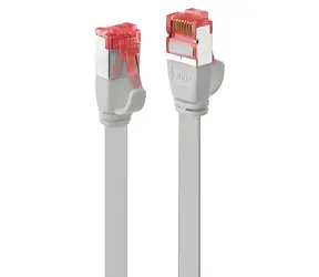 Lindy Patchkabel Cat6 U/FTP flach grau / Patchkabel / 3 m / RJ-45 / Geschirmt