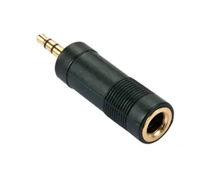 Lindy Jack 3,5 mm - 6,3 mm schwarz / Audioadapter / vergoldete Anschlüsse