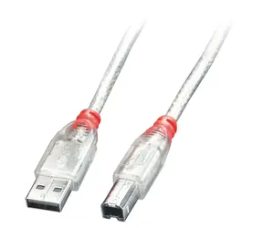 Lindy 41754 transparent / USB-Kabel / USB-A - USB-B / 3 m / USB 2.0
