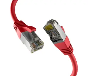 EFB-Patchkabel Cat8.1 rot 15 m / Patchkabel / RJ45-RJ45 / S/FTP / 40 Gbit/s / PoE