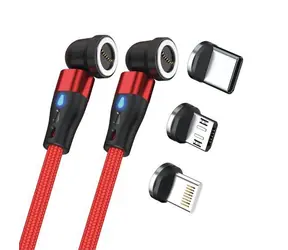 RealPower MagneticCharge 2 rot / Magnetisches Ladekabel / 1 m / Magnetstecker / 6 Adapter