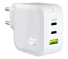 Green Cell GaN USB-Ladegerät 65W weiß / Ladegerät / 2x USB-C / 1x USB-A