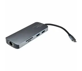 Inter-tech Argus H-428 / USB-C-Hub 7-in-1 / HDMI 4K 30Hz / PD 100W / Gigabit-Ethernet / SD-/microSD-Kartenleser
