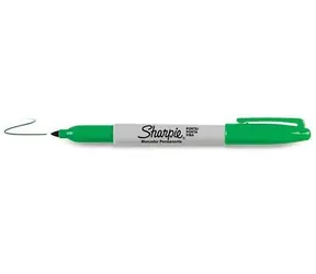 Sharpie Permanentmarker, fein, grün / runde Spitze F / 12 Stück