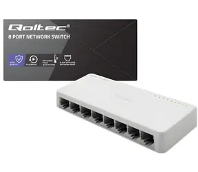 Qoltec 52248 / Netzwerk-Switch / 8x RJ45 / 1000 Mbit/s