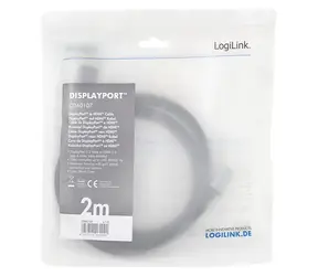 LogiLink CDA0107 schwarz / Kabel / DisplayPort - HDMI / 4K 60Hz / 2 m