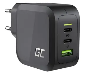 Green Cell GaN USB-Ladegerät 65W / Ladegerät / 2x USB-C / 1x USB-A