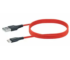 Schwaiger USB-A-auf-USB-C-Kabel rot / USB-Kabel / USB 2.0 / 480 Mbit/s / 1,2 m