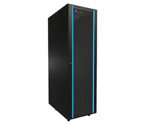 Extralink 42U/600x1000 Rack schwarz / Rack / 19" / Tragfähigkeit 1500 kg / Glastür