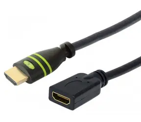 Techly ICOC-HDMI-4-EXT018 schwarzes HDMI-Verlängerungskabel mit Ethernet-Anschluss, 4K 30 Hz, 1,8 m