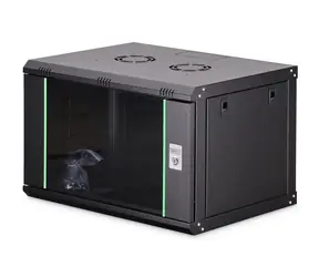 Digitus Dynamic schwarz / Wandschrank / 19" / 7U / 385x600x450 mm / Glastür / IP20