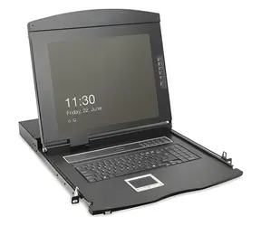 Digitus / KVM-Konsole mit 19"-LCD-Bildschirm / 1U / VGA / Tastatur und Touchpad (DE)