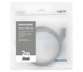 LogiLink DisplayPort - HDMI schwarz / Adapterkabel / 4K/30Hz / 2 m