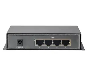 LevelOne FSW-0513 / Switch / 4X FE PoE+ / 120 W / Metallgehäuse