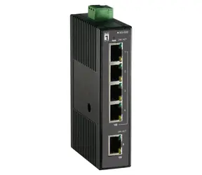 LevelOne Industrieschalter 5x FE DIN Kunststoff / Schalter / Unmanaged / Auto MDI/MDI-X / IP30