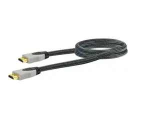Schwaiger HDMI-Kabel schwarz / HDMI-Kabel / High Speed / Ethernet / vergoldete Anschlüsse / 1,5 m