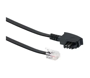 Schwaiger RJ-12-TAE-F schwarz / Telefonkabel / 6P2C-6P4C / 3 m