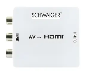 Schwaiger AV-zu-HDMI-Konverter / Reduzierung / 3x RCA -> HDMI / Full HD 1920x1080