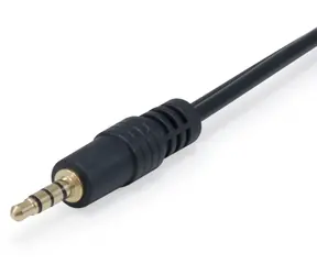 3,5-mm- Equip schwarz / Audio-Splitter für Headset / 2x 3,5-mm-Klinkenstecker / 0,15 m / Vergoldete Anschlüsse