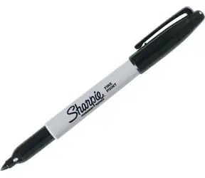 Sharpie Permanentmarker Schwarz / Permanentmarker / Runde Spitze F / 0,9 mm / 1 Stück