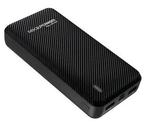 RealPower PB-20000 SE schwarz / Powerbank 20.000 mAh / 2x USB-A-Ausgang / Micro-USB- und USB-C-Eingang