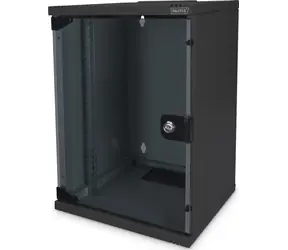 Digitus DN-10-SET-2-B schwarz / Wandmontierter Netzwerkschrank / 10" / 9U / 312x300 mm / IP20