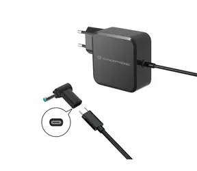 Conceptronic USB-C PD-Stromanschluss für DELL 4,5 x 3,0 mm, schwarz / Stromanschluss / PD 100 W / 18-20 V