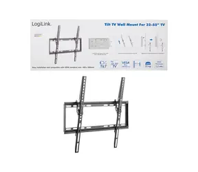 LogiLink BP0037 schwarz / TV-Wandhalterung / 32" bis 55" / VESA / Neigung -8° bis 0° / bis zu 35 kg