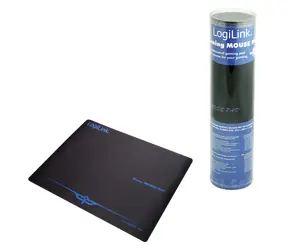 LogiLink ID0017 schwarzes Gaming-Mauspad aus Gummi