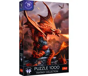 Trefl Puzzle Premium PLUS Fantasy-Kollektion: Feuerdrache / 1000 Teile / 48 x 68,3 cm / ab 12 Jahren