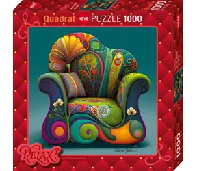 HEYE Puzzle Relax! Bequemer Sessel / 1000 Teile / Quadratisches Format / 56 x 56 cm