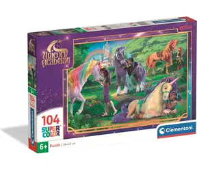 Clementoni Puzzle Einhorn-Akademie: Umarmung / 104 Teile / ab 6 Jahren