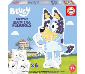 Educa Kreativset Bluey / 6 Kartonplatten / über 100 Aufkleber / 3D-Figuren