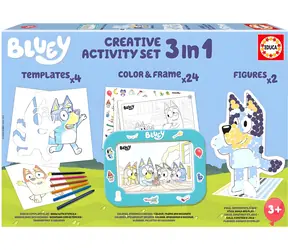 Educa Kreativset Bluey 3-in-1 / Kreativset / 3 Aktivitäten / Aufkleber / Buntstifte