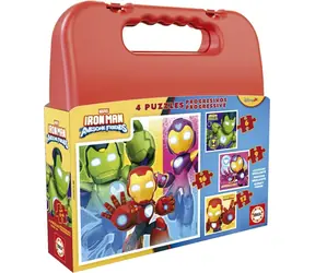 Educa Puzzle im Koffer Iron Man 4in1 / (6, 9, 12 und 16 Teile) / ab 3 Jahren