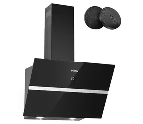 IsEasy TV1360D4-CC-I2 schwarz / Dunstabzugshaube / 524 m/h / 4 Geschwindigkeitsstufen / Touchpanel / leiser Betrieb 58 dB