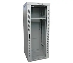 Lexi-net 19"-Rack, grau / 27 HE / 600 x 600 mm / abnehmbar / Glastür