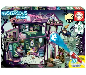 Educa Mysteriöses Puzzle Geisterhaus / 100 Teile / UV-Licht und unsichtbare Tinte