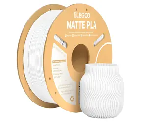 Elegoo PLA Filament, mattweiß / Filament für 3D-Drucker / PLA / 1,75 mm / 1 kg