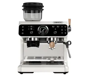 HiBREW H7B schwarz / Hebel-Kaffeemaschine / integriertes Mahlwerk / 2800 W / 20 bar / 2,8 l