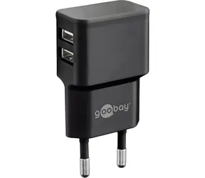Goobay 44951 schwarz / Kfz-Ladegerät / 2x USB / 2,4 A / 12 W