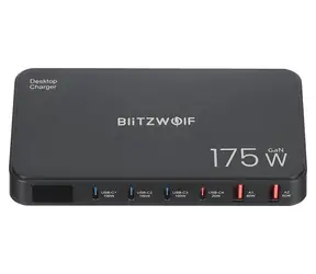 Blitzwolf BW-S30 / Ladestation / 175 W / 4X USB-C + 2x USB-A / PD 3.0 / QC 4+