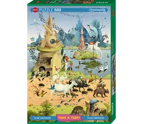 HEYE Puzzle „Auf Reisen“: Hieronymus BOSCH / 500 Teile / 35 x 50 cm